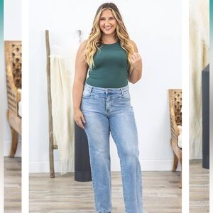 NEW Judy Blue high waist retro wide fit